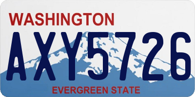 WA license plate AXY5726