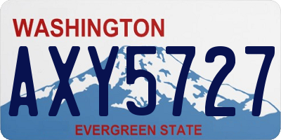 WA license plate AXY5727