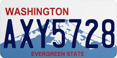 WA license plate AXY5728