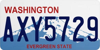WA license plate AXY5729