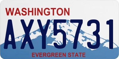 WA license plate AXY5731