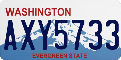 WA license plate AXY5733