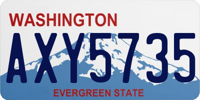 WA license plate AXY5735