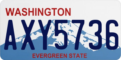WA license plate AXY5736