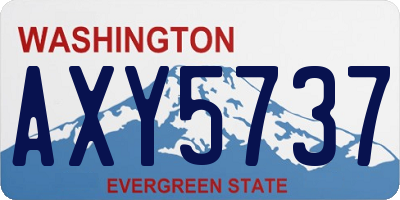 WA license plate AXY5737