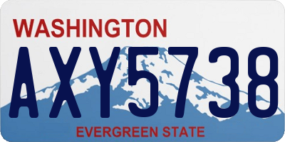 WA license plate AXY5738