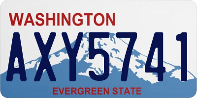 WA license plate AXY5741
