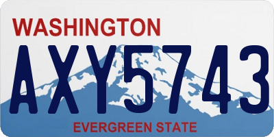 WA license plate AXY5743