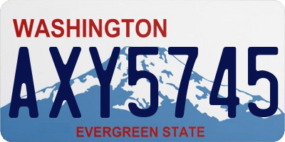 WA license plate AXY5745