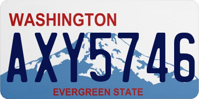 WA license plate AXY5746