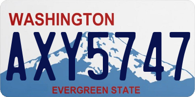 WA license plate AXY5747