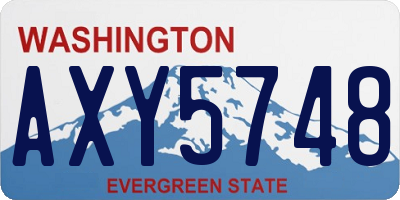 WA license plate AXY5748