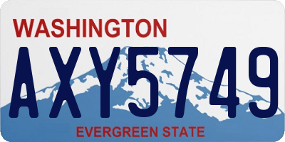 WA license plate AXY5749