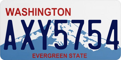 WA license plate AXY5754