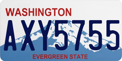 WA license plate AXY5755