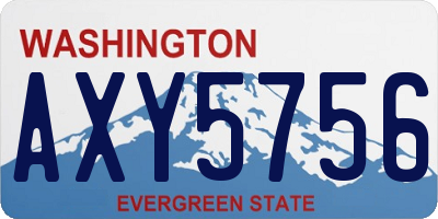 WA license plate AXY5756