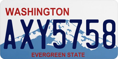 WA license plate AXY5758