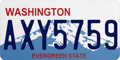 WA license plate AXY5759