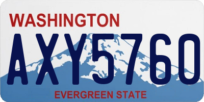 WA license plate AXY5760