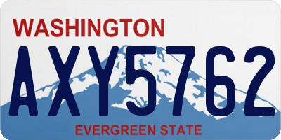WA license plate AXY5762