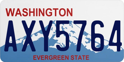 WA license plate AXY5764