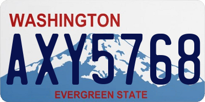 WA license plate AXY5768