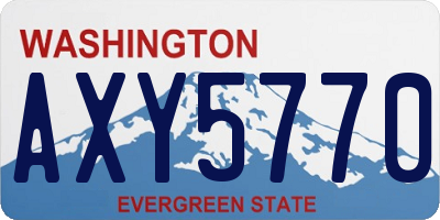 WA license plate AXY5770