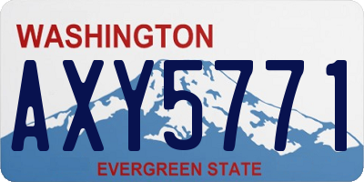 WA license plate AXY5771