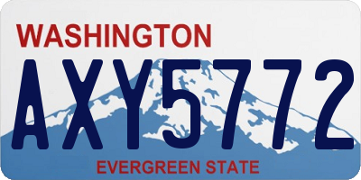 WA license plate AXY5772