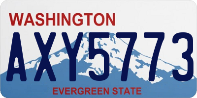 WA license plate AXY5773