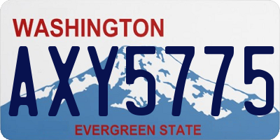 WA license plate AXY5775