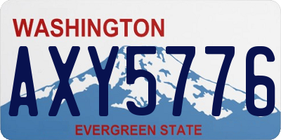 WA license plate AXY5776