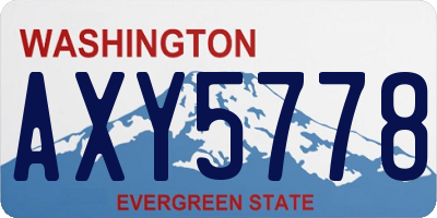 WA license plate AXY5778