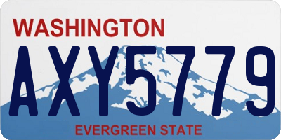 WA license plate AXY5779