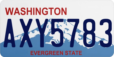 WA license plate AXY5783