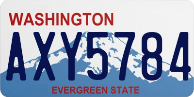 WA license plate AXY5784