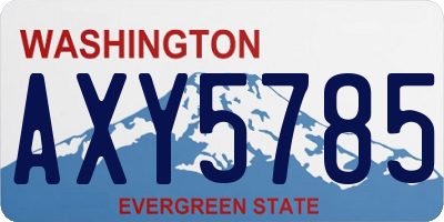 WA license plate AXY5785