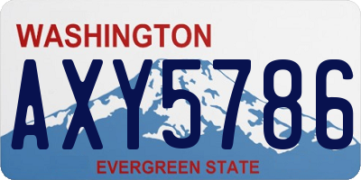 WA license plate AXY5786