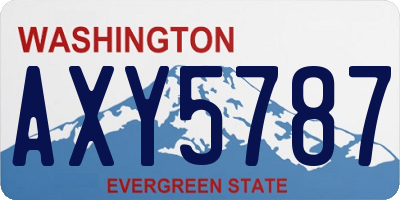 WA license plate AXY5787