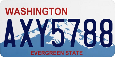 WA license plate AXY5788
