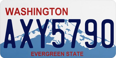 WA license plate AXY5790