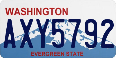 WA license plate AXY5792