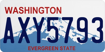WA license plate AXY5793