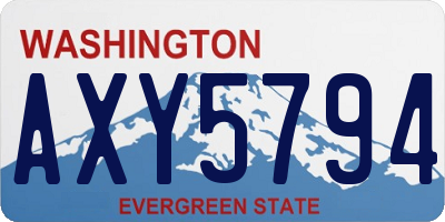 WA license plate AXY5794