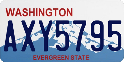 WA license plate AXY5795