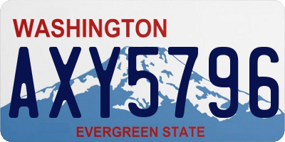 WA license plate AXY5796
