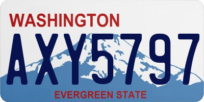 WA license plate AXY5797