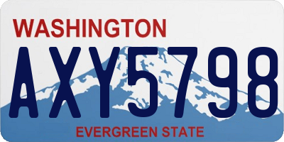 WA license plate AXY5798