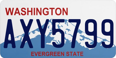 WA license plate AXY5799