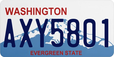 WA license plate AXY5801